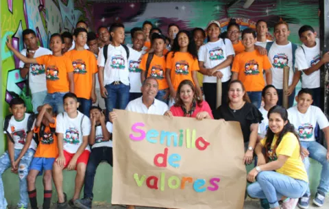 Niños disfrutan del programa Semilla de  Valores