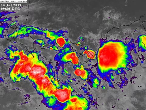 Paso de onda tropical provocará mal tiempo en todo el país según el Sinaproc