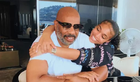 Hija  de Steve Harvey sale con rapero acusado de  abusos