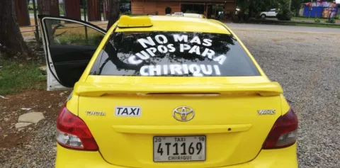 Movimiento en Chiriquí en contra del otorgamiento de más cupos de taxi