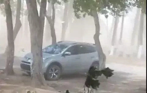 Apocalíptico, tormenta de polvo azota varias comunidades del distrito de Alanje