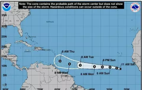 Otra tormenta tropical se forma como "huracán de corta vida" en el Atlántico
