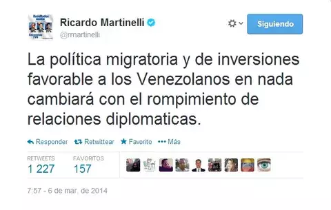 "Política migratoria e inversiones con venezolanos no cambiará"