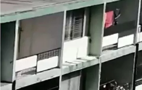 Rescatan a hombre que amenazó con lanzarse desde edificio en Vía Veneto