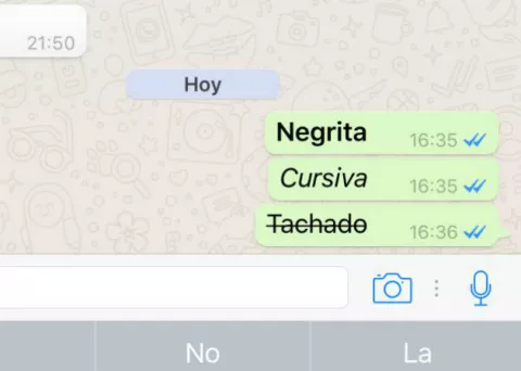 Pasos para poner negrita, cursiva y tachado, a los textos en Whatsapp