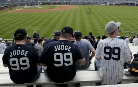 Aaron Judge volvió a liderar las camisetas vendidas en Grandes Ligas