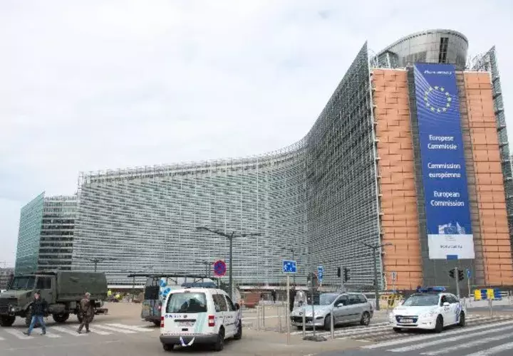 Vigilancia en la Comisión Europea.  / EFE