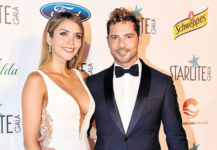 David Bisbal y su esposa, la modelo Rosanna Zanetti. 