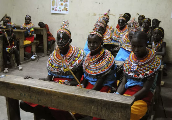 Niños de la tribu samburu, en el norte de Kenia. Foto/ EFE
