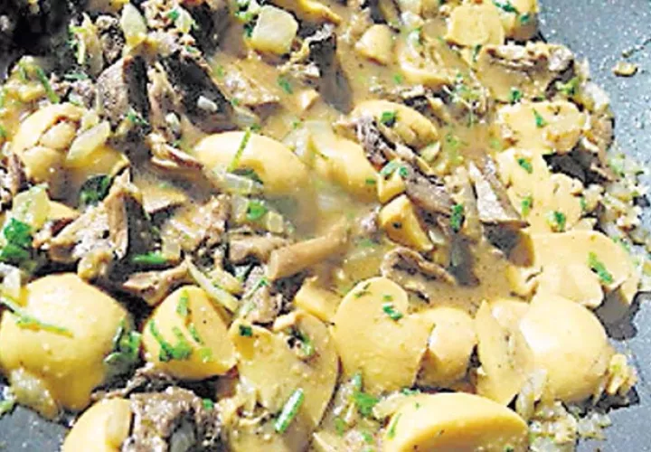 Hongos a la cerveza y romero 