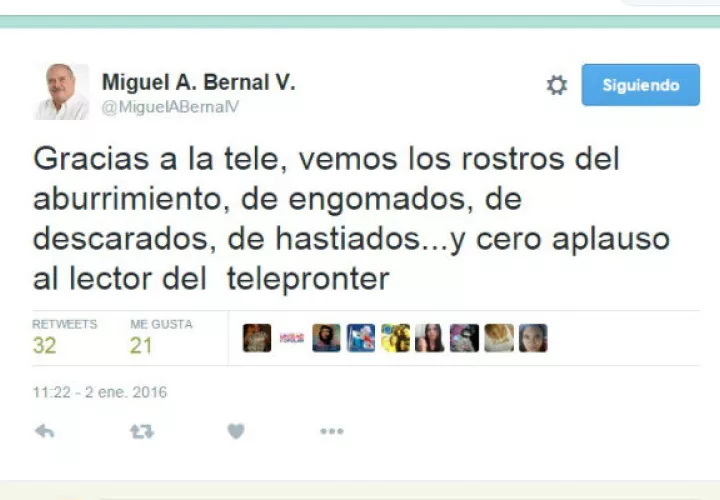 El abogado Bernal se refirió a las caras cansadas que se notaron en la Asamblea. 