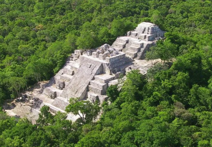 Asentamiento arqueológico en el sur de Calakmul. Foto/ EFE