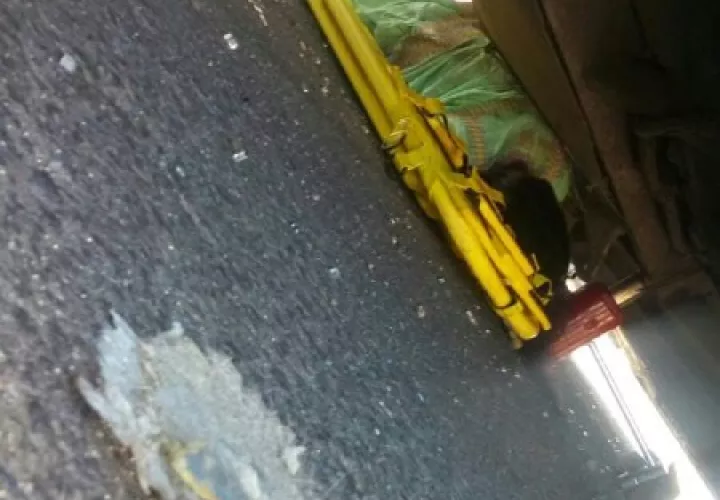 Esta es una de las personas heridas en el accidente. Foto: Mayra Madrid