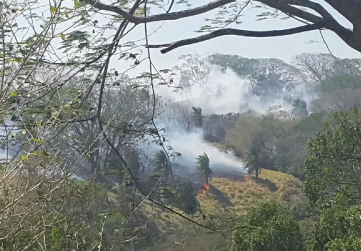 Incendio en la comunidad de Sábalo. Foto/ José Vásquez 