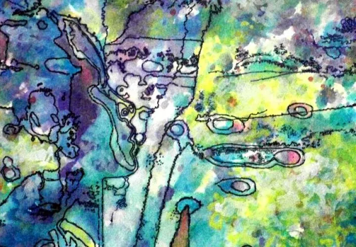 Obra de Manuel Montilla. Es una de las piezas de arte de esta importante exposición itinerante que se exhibe en Chiriquí desde hoy, martes.  / Cortesía.