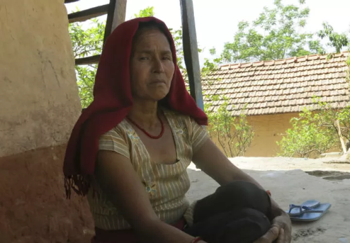 La campesina Saraswati Shrestha. Foto/ EFE