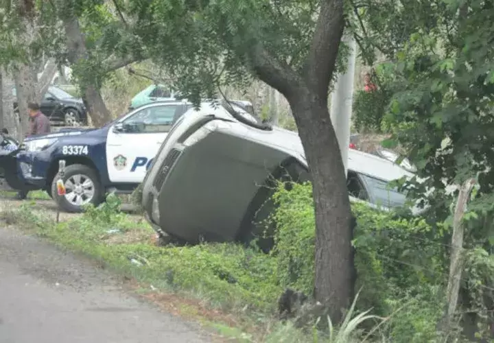 Vehículo accidentado. Foto: Thays Domínguez 
