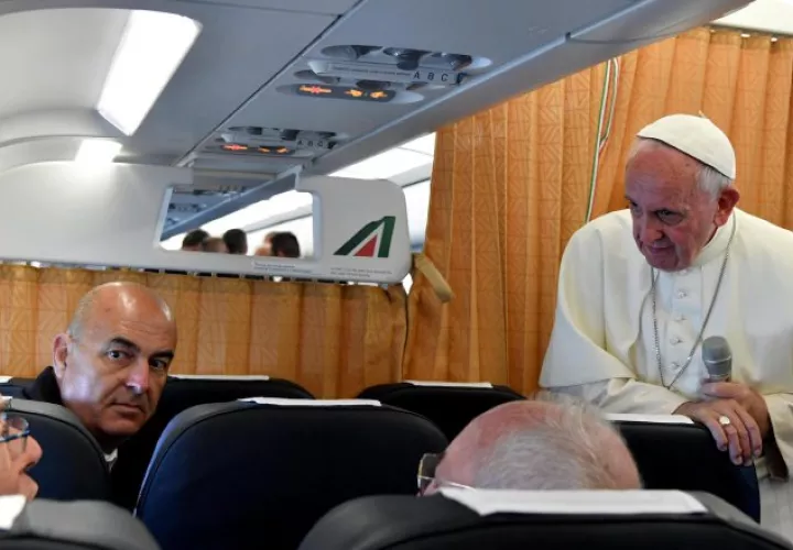 El pontífice habló durante su viaje de regreso a Roma. /Foto EFE