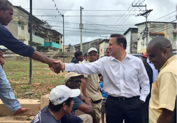 Juan Carlos Varela en Santa Ana. Cortesía de la Presidencia 