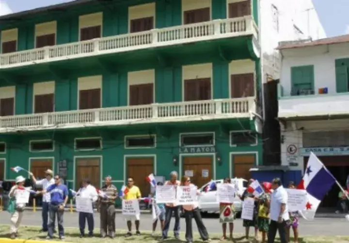 Protesta en La Mayor 