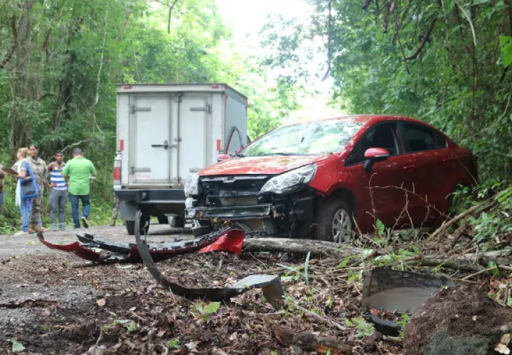 Vehículo accidentado. Foto: Delfia Cortez