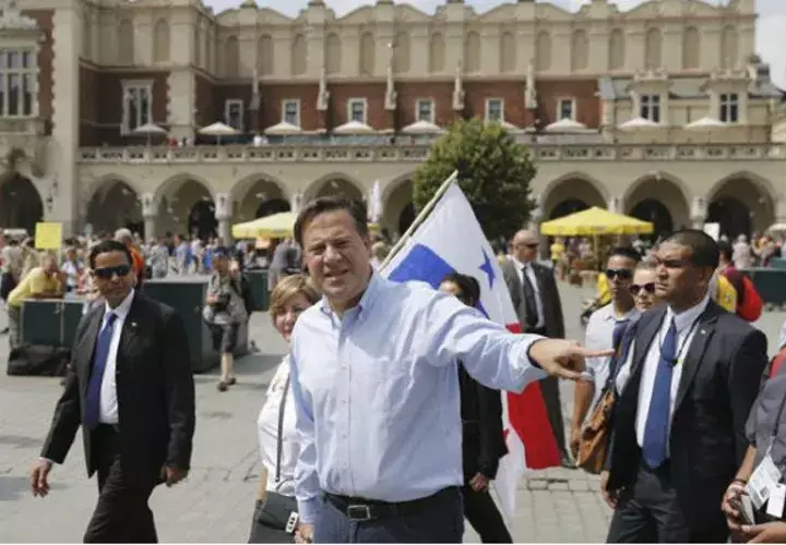 Presidente Varela durante la Jornada Mundial de la Juventud en Cracovia 