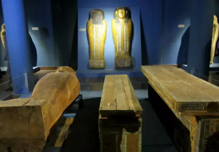 Varios de los objetos de la colección del Museo de Malaui, en la provincia egipcia de Minia. Foto: EFE