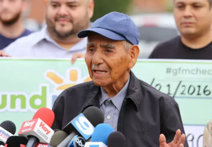El inmigrante mexicano Fidencio Sánchez, de 90 años. Foto: EFE