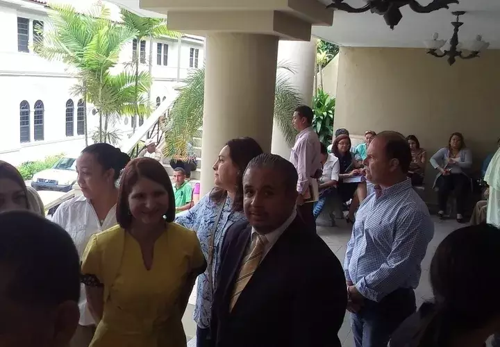 Ex primera Dama Marta de Martinelli en audiencia por caso de testigo falso (foto ‏@lindabran1 )