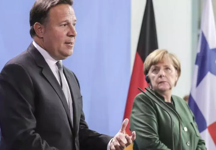 El presidente Varela realizó una gira por Alemania, donde se reunió con la canciller  Ángela Merkel. /Foto EFE