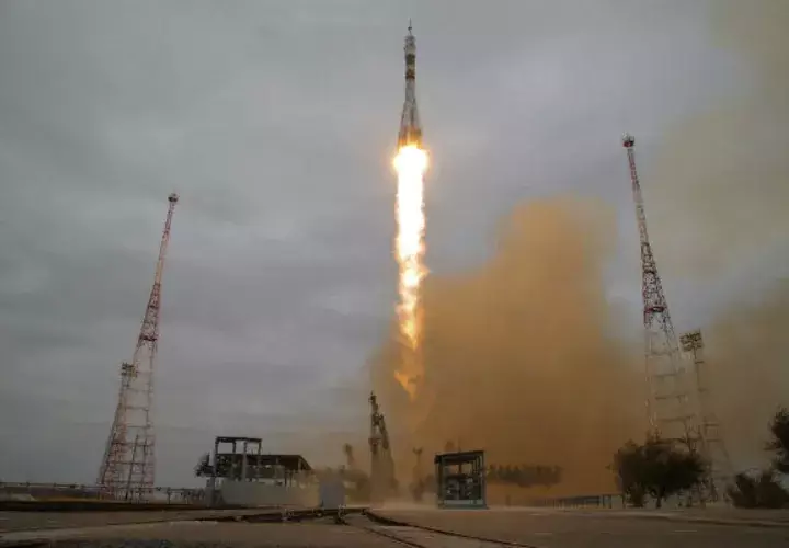Fue lanzada desde el cosmódromo de Baikonur, Kazajistán. Foto/ EFE