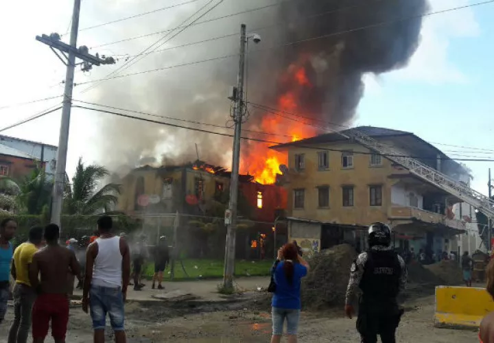 Área del fuego. Foto: Cortesía