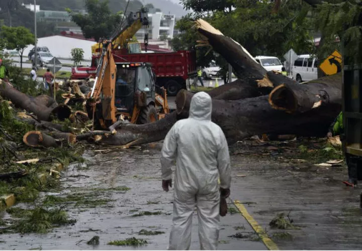 El menor Ethan Jimenez, una de las victimas luego del fuerte temporal