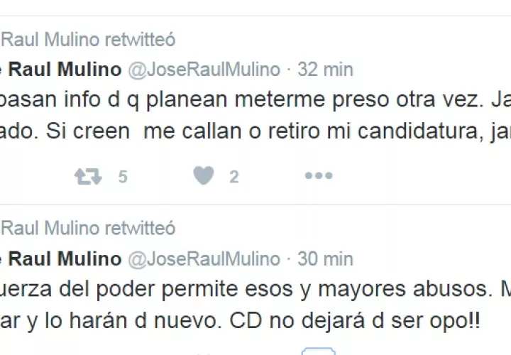 Mulino dice que no lo callaran 