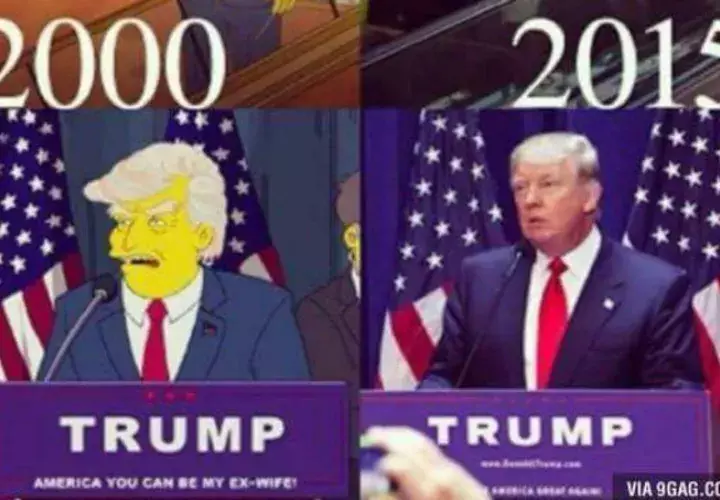 Esta foto ronda por las redes sociales. Donde muestra a Trump al inicio de su campaña electoral.
