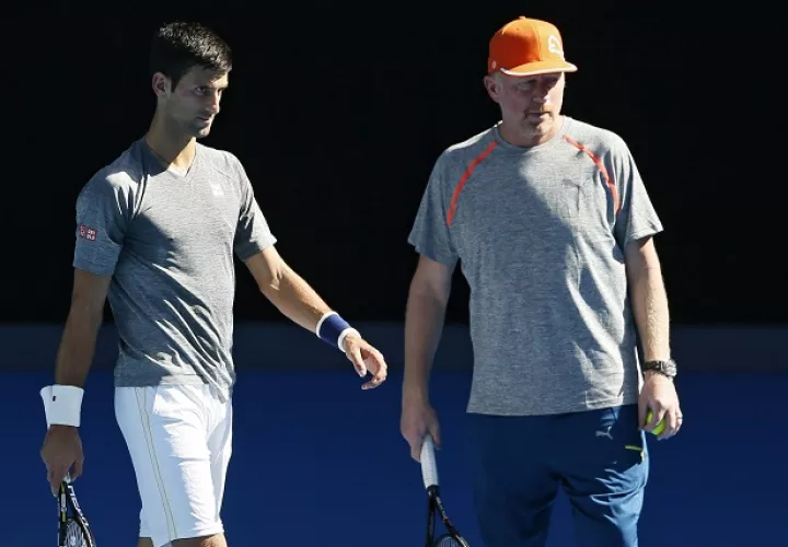 Novak y Becker a inicios de año. Foto/EFE