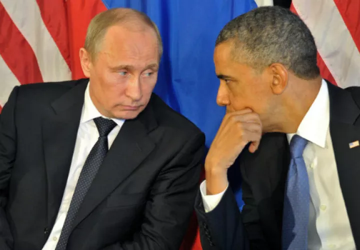 Vladímir Putin y Barack Obama, en una reunión en Los Cabos. FOTO/EFE