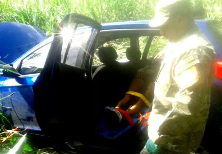Así quedó el auto. Foto: Raimundo Rivera