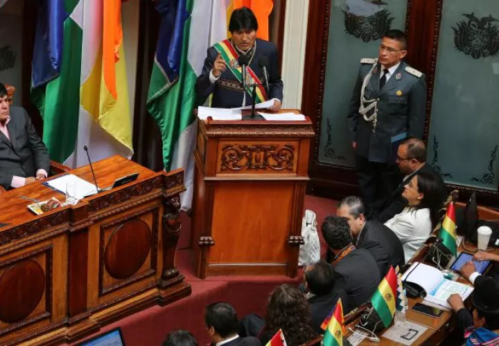 El presidente Evo Morales, rindió su informe de gestión a la Asamblea Legislativa. EFE