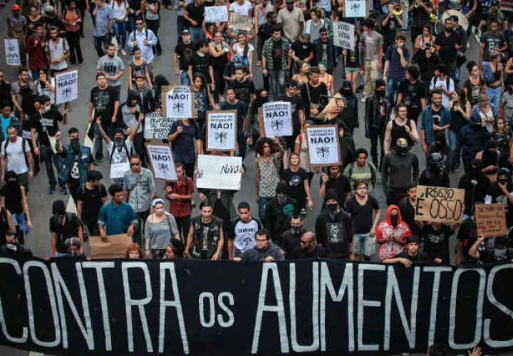 Las manifestaciones fueron convocadas por el Movimiento Passe Livre (MPL). FOTO/EFE