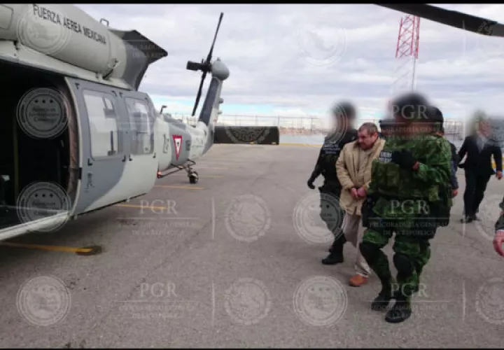 Joaquín "El Chapo" Guzmán, fue trasladado a Nueva York el 19 de enero. 