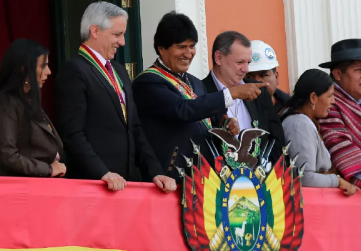 Evo Morales y el vicepresidente Alvaro García Linera. FOTO/EFE
