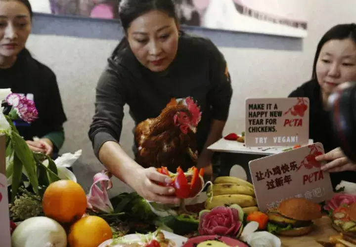 Varios activistas y Cherry participaron en un almuerzo. Foto/ EFE
