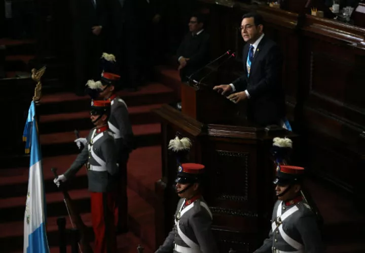 El presidente de Guatemala Jimmy Morales dice que respetará el sistema de justicia. FOTO/EFE