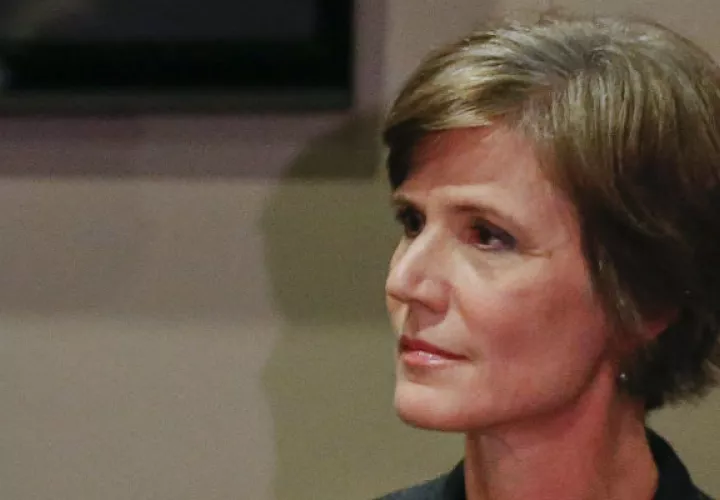 La fiscal general, Sally Yates,  dijo no estar "convencida" de que la orden ejecutiva de Trump fuese "legal" . FOTO/AP 