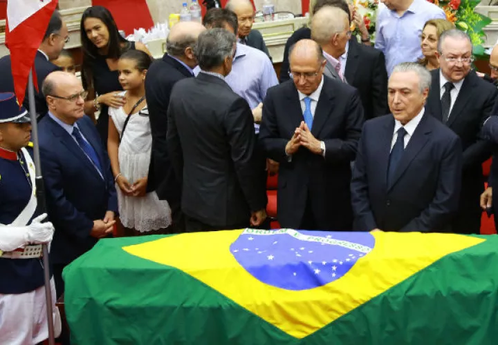 El presidente de Brasil, participó en las honras fúnebres del juez  Teori Zavascki. FOTO/EFE