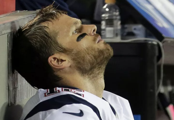 Brady luego de un agotador partido./ Foto AP