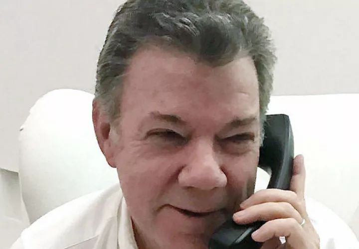 Juan Manuel Santos habló con Donald Trump. FOTO/EFE