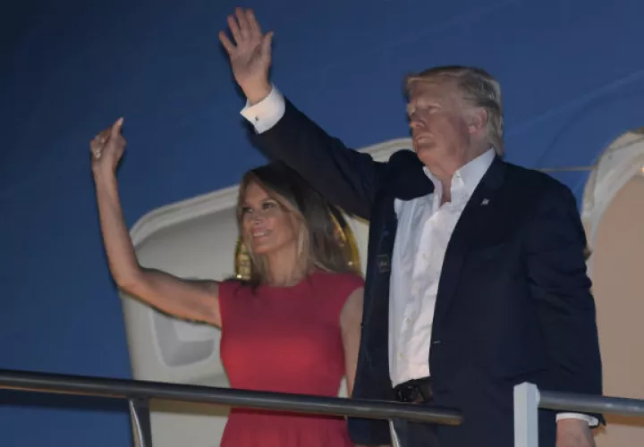 Melania Trump, lleva tres fines de semana viajando de Nueva York a Miami. FOTO/AP