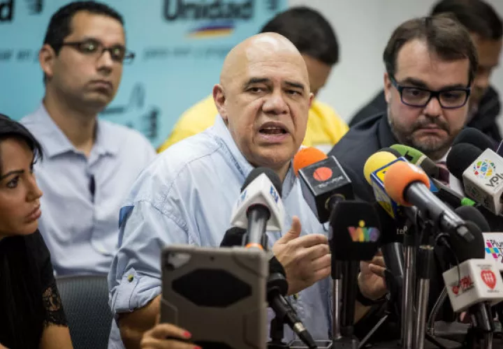 Jesús Torrealba, secretario general ejecutivo de la MUD, habla de los proyectos de la oposición. FOTO/EFE